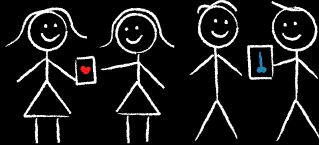 gay stick people in love